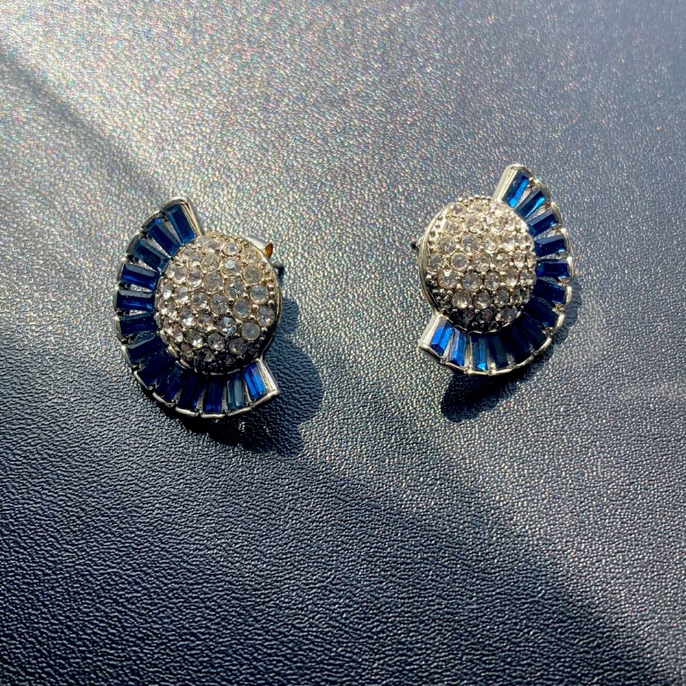 Lulu frost blue crystal earrings